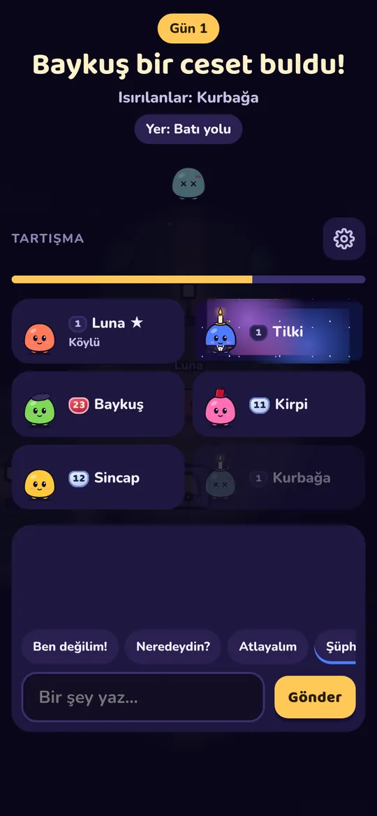 Ceset bulunduktan sonra gündüz toplantısı